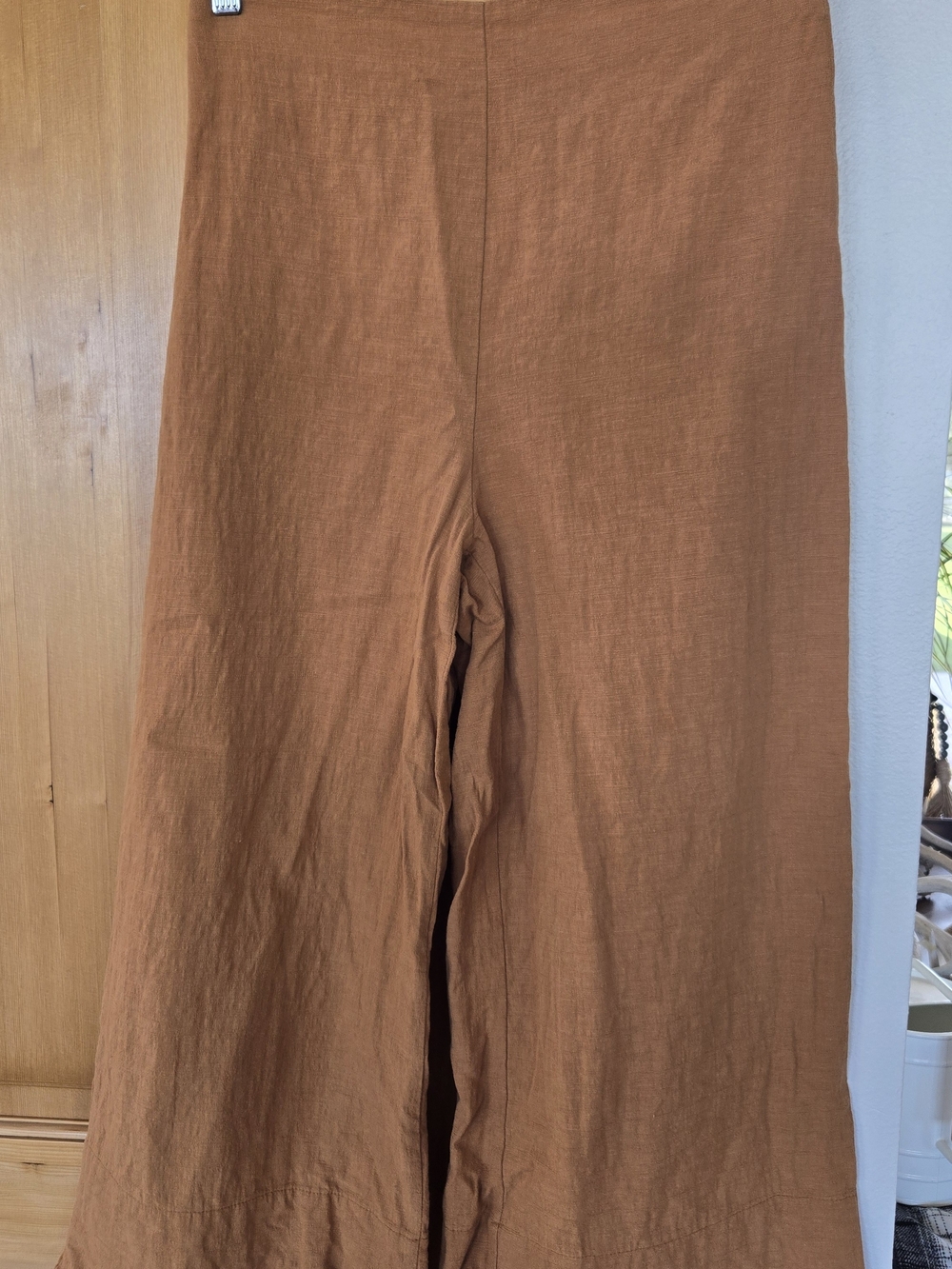 Good Luck Gem Wide-Leg Cropped Pants - Rust